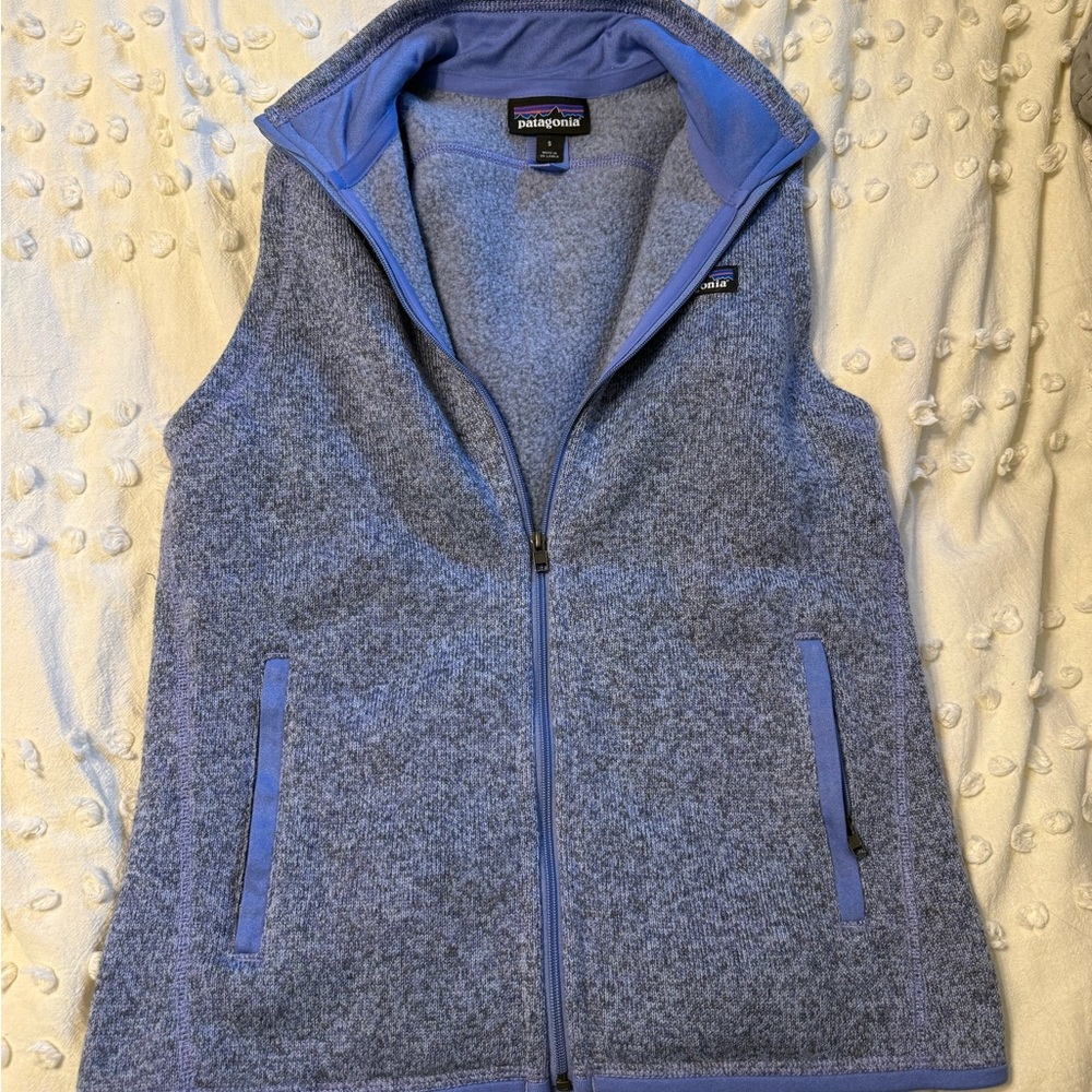 Patagonia Blue Heathered Fleece Vest